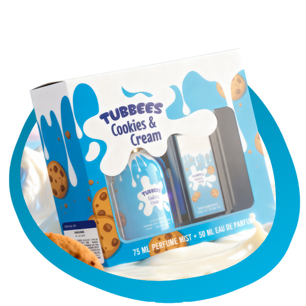 TUBEES GIFTSET COOKIES AND CREAM BODY MIST50+75ML