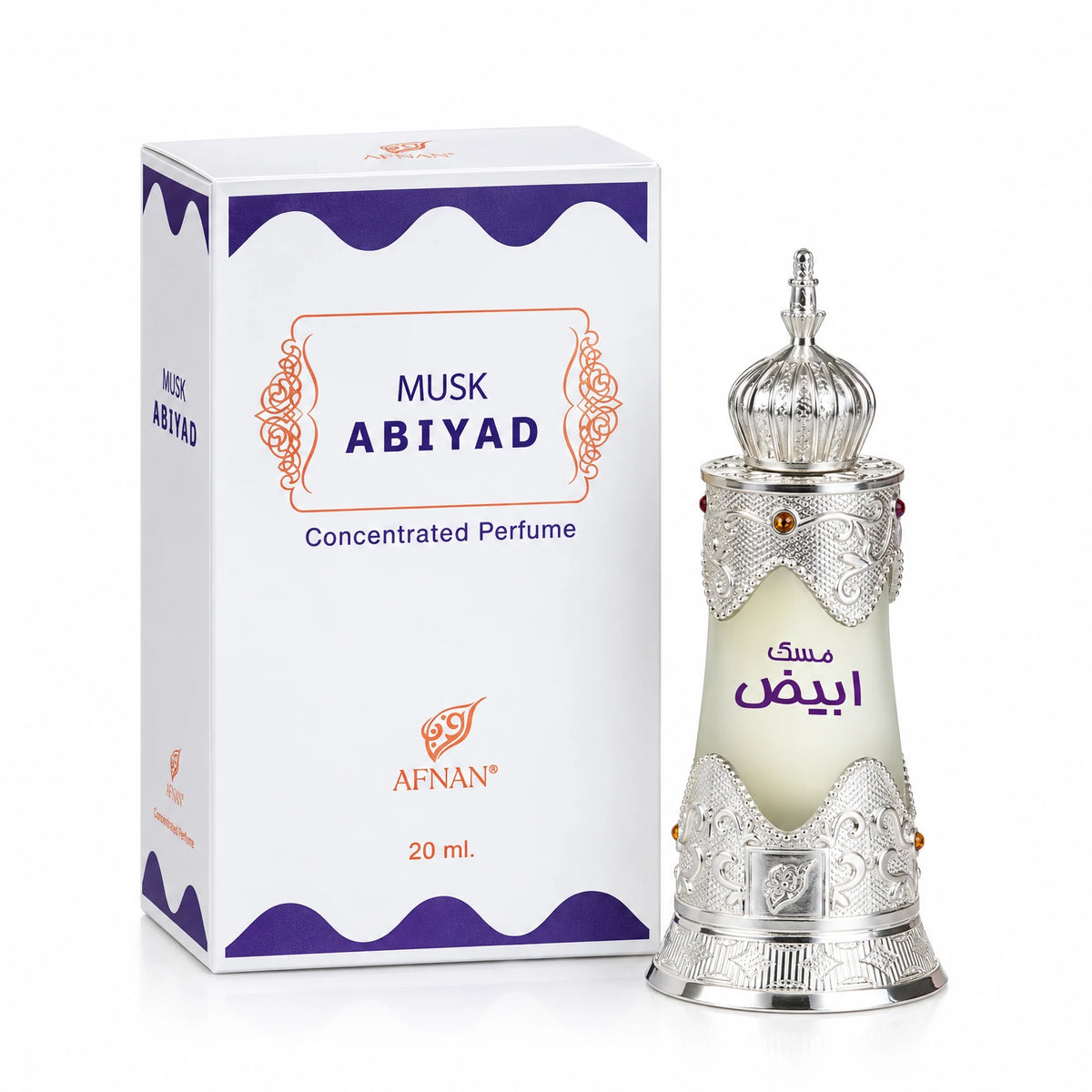 Musk Abiyad Oil Afnan fragrance bottle