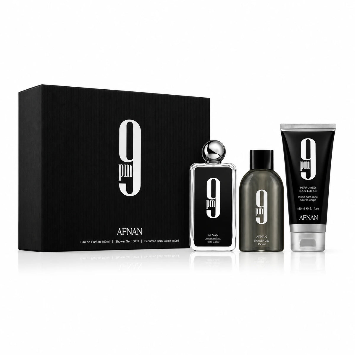 AFNAN SET 9PM M (100ML EDP+200MLSG+250ML DEO)