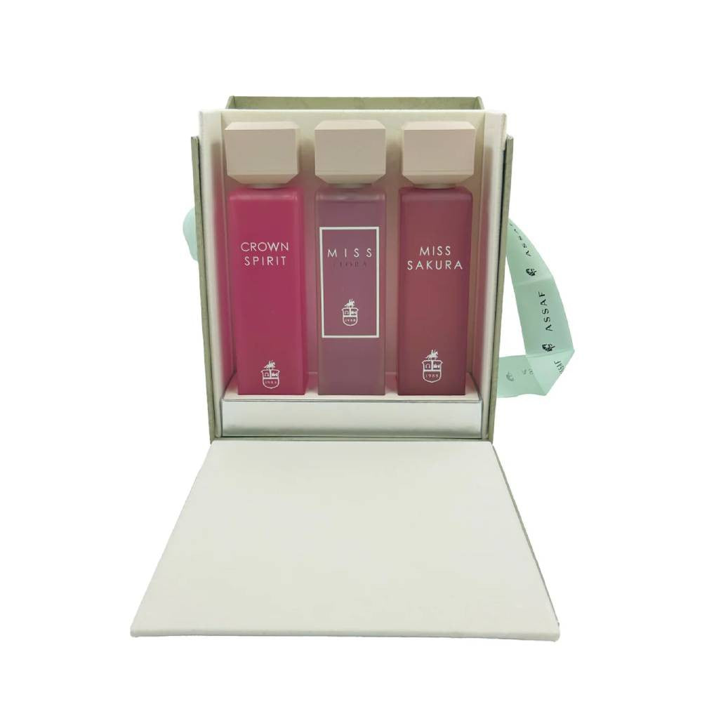 ASSAF SET MISS FOR WOMEN (MISS SAKURA MISS FLORA CROWN SPIRIT 200ML)