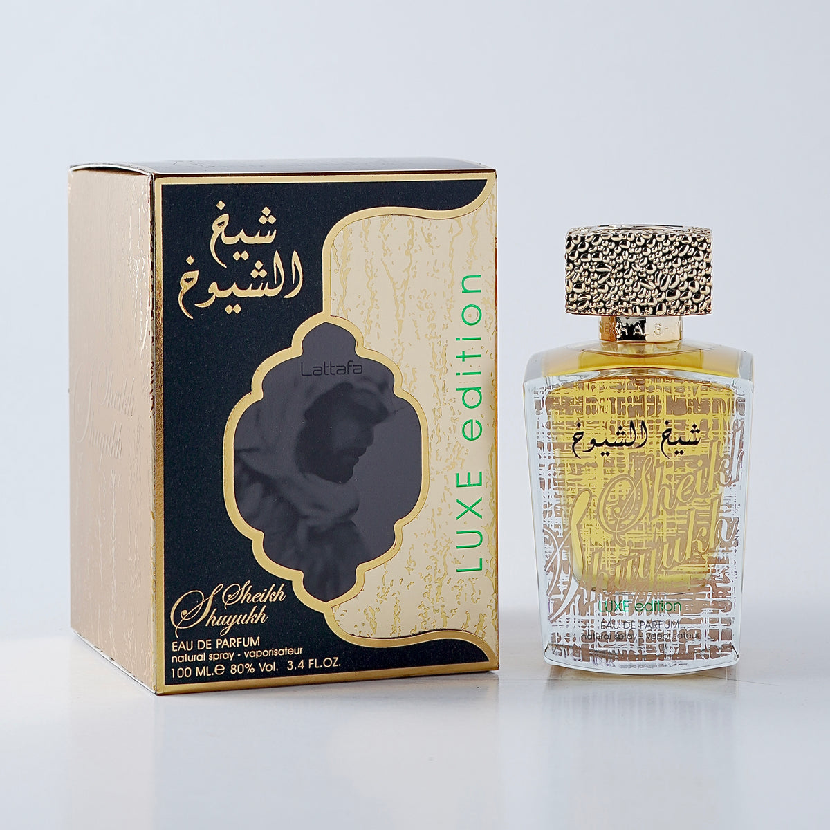 Sheikh Al Shuyukh Luxe Edition Lattafa fragrance bottle