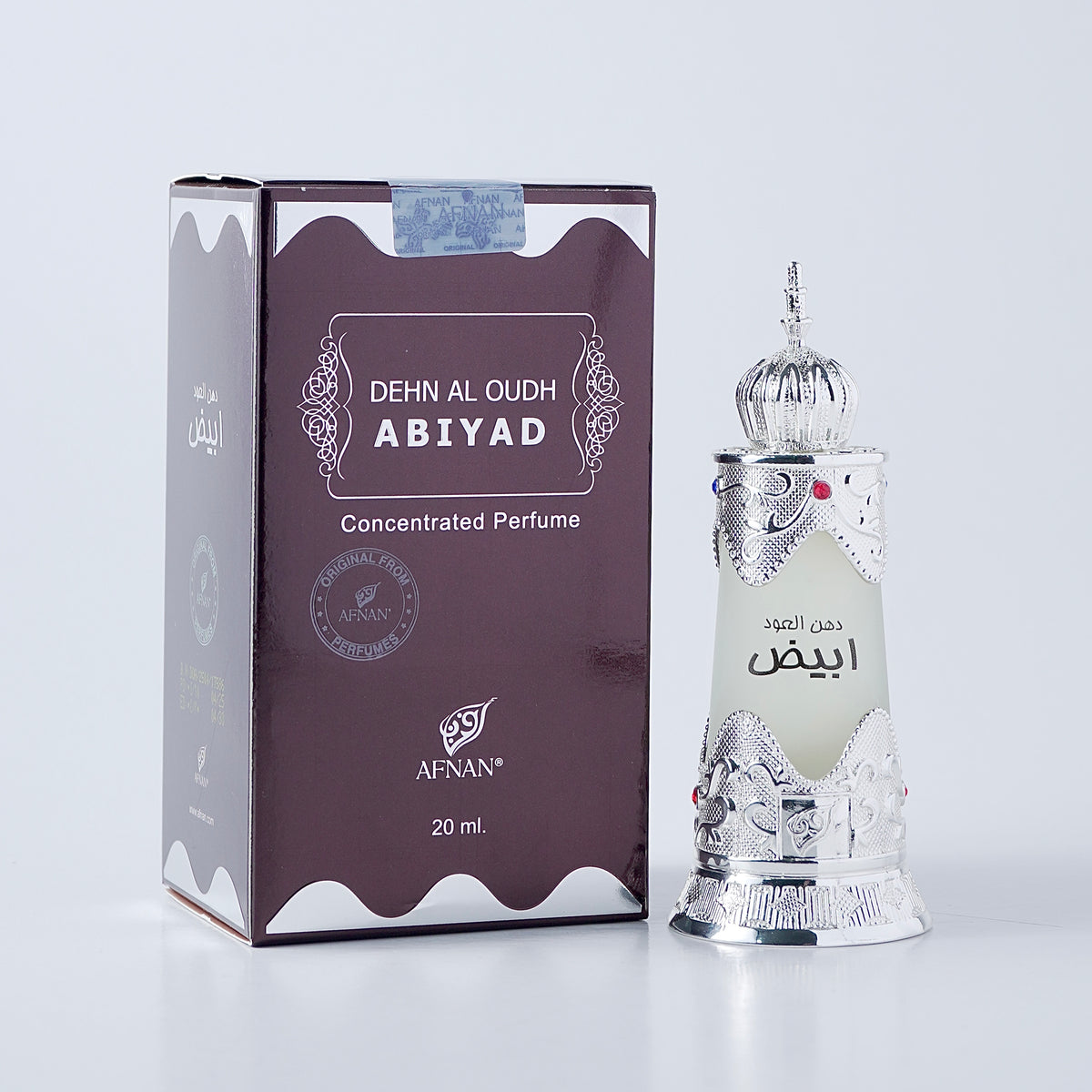 Dehn Al Oud Abiyad Afnan fragrance bottle