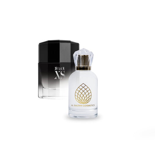 Black Xs Paco Rabanne fragrance bottle