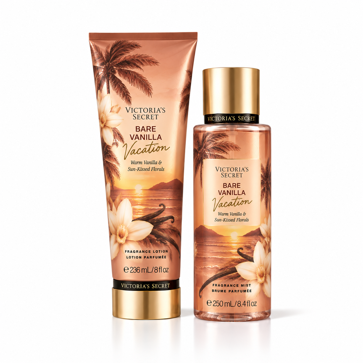 Victoria’s Secret Bare Vanilla Vacation Mist & Lotion Set