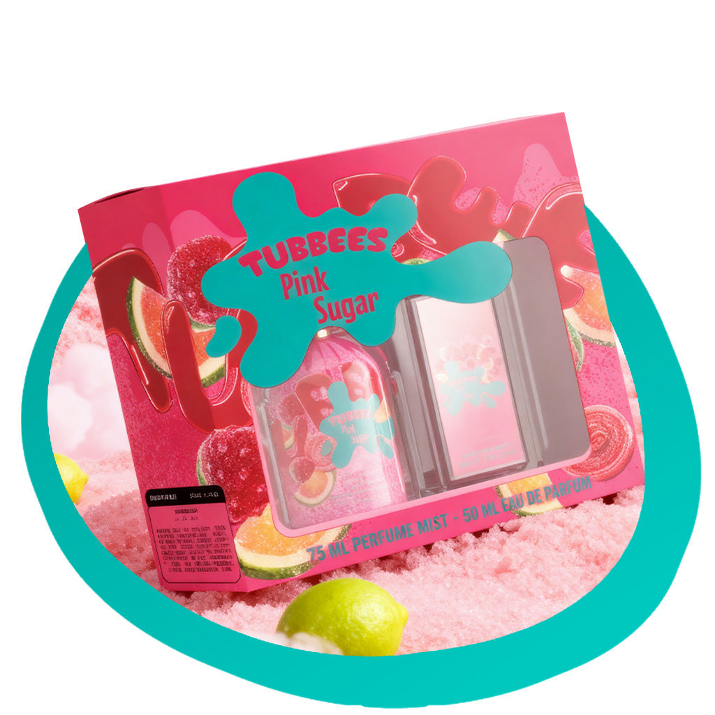 TUBEES GIFTSET PINK SUGAR BODY MIST50+75ML