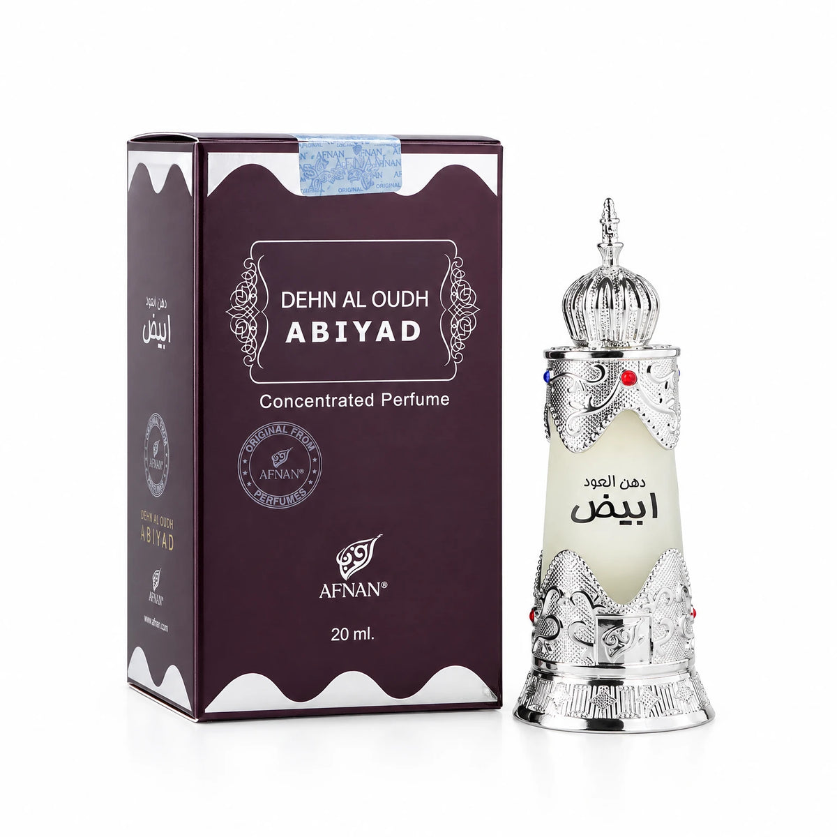 Dehn Al Oud Abiyad Afnan fragrance bottle