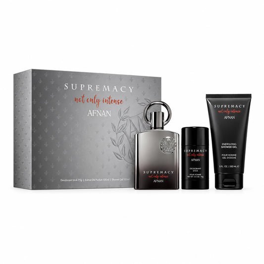 AFNAN SET SUPREMACY NOT ONLY INTENSE (100ML EDP +SG150ML+DEO 75ML)
