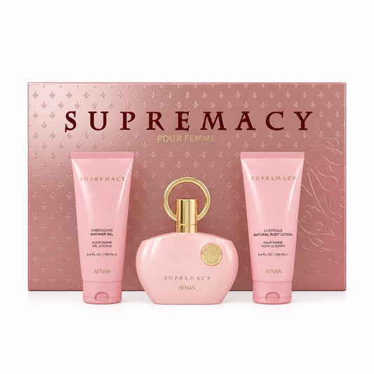 Afnan Supremacy Pour Femme Gift Set – 3 Pieces (Pink)