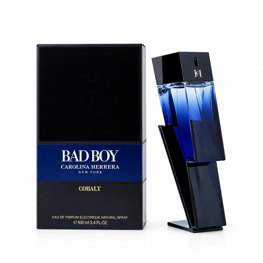 Bad Boy Cobalt Carolina Herrera fragrance bottle