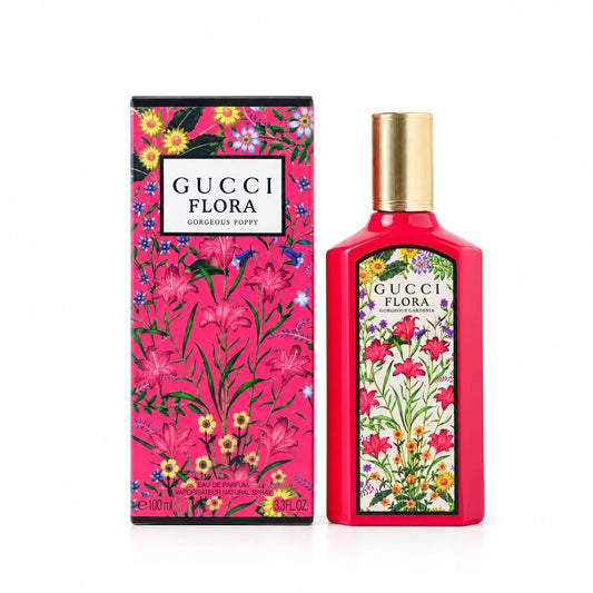 Flora Gorgeous Poppy Gucci fragrance bottle