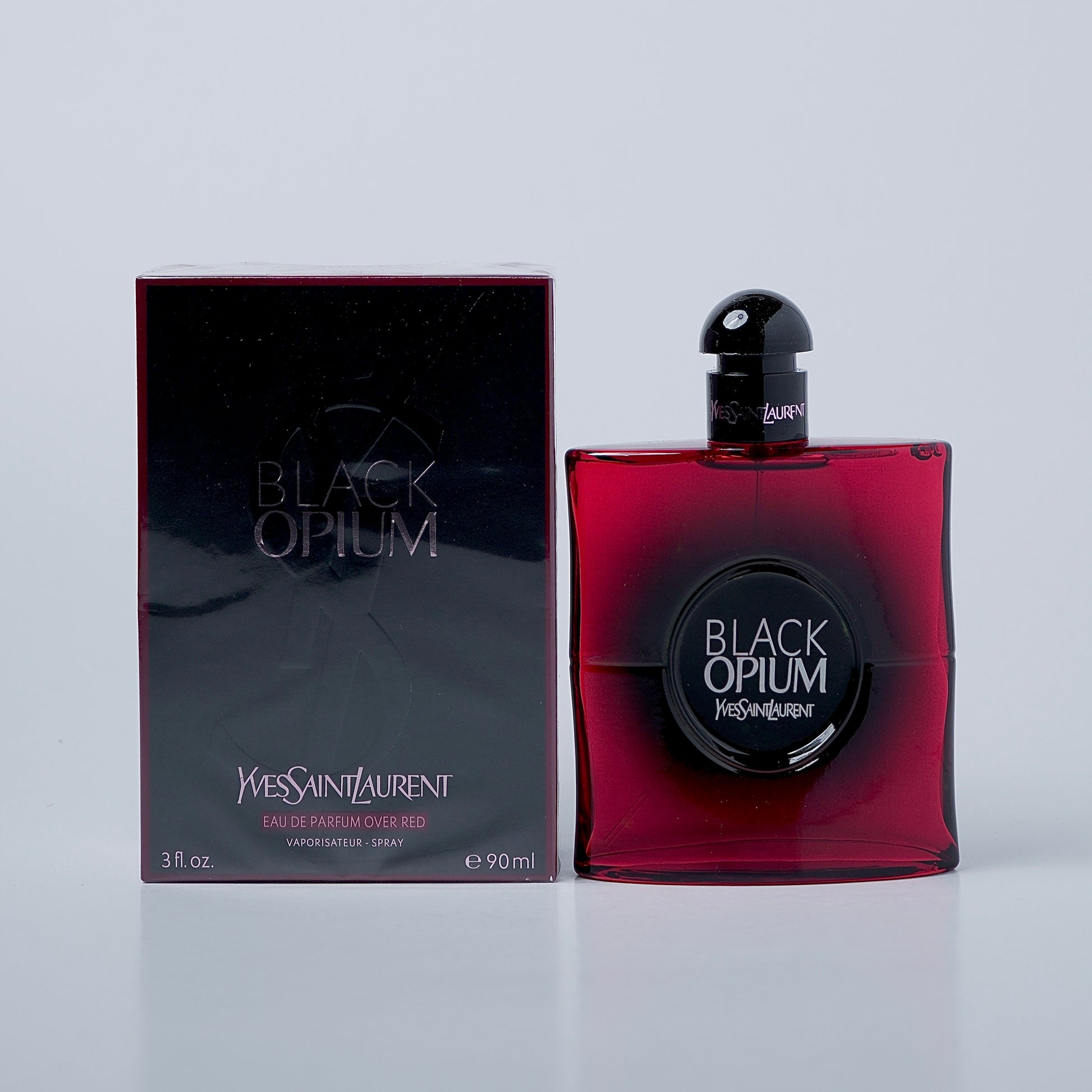 Black Opium Eau de Parfum Over Red fragrance bottle