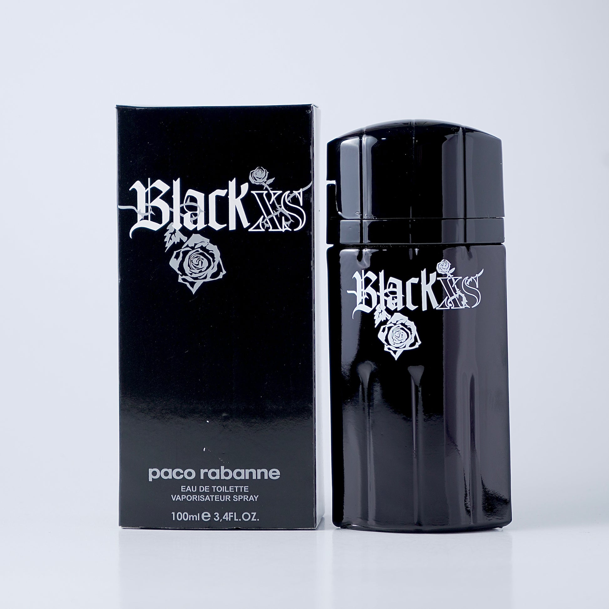 Black Xs Paco Rabanne fragrance bottle