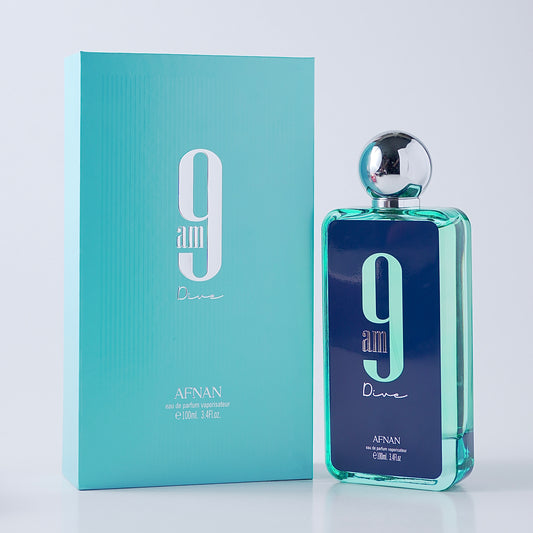 9am Dive fragrance bottle