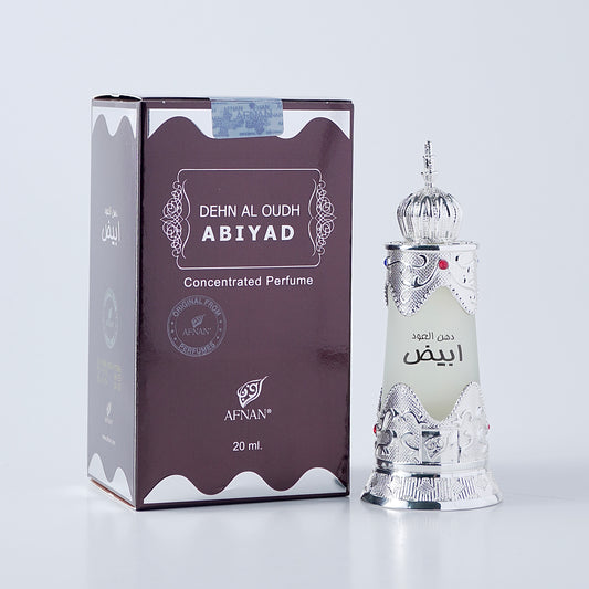Dehn Al Oud Abiyad Afnan fragrance bottle