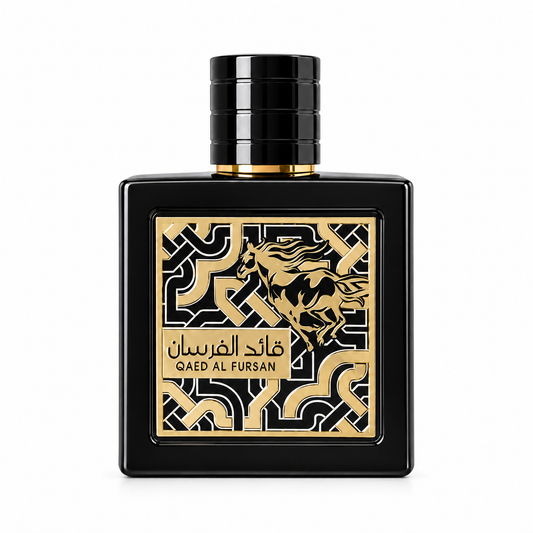 Qaed Al Fursan by Lattafa perfume bottle