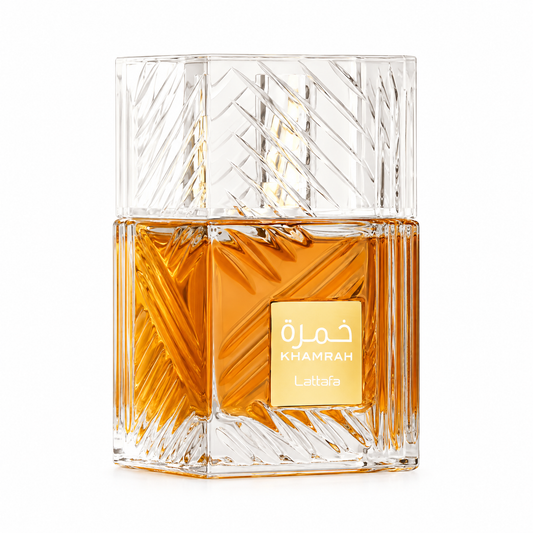 Khamrah Lattafa fragrance bottle