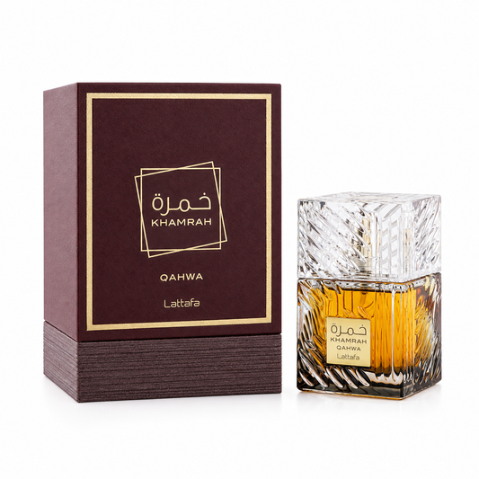 Khamrah Qahwa by Lattafa perfume bottle