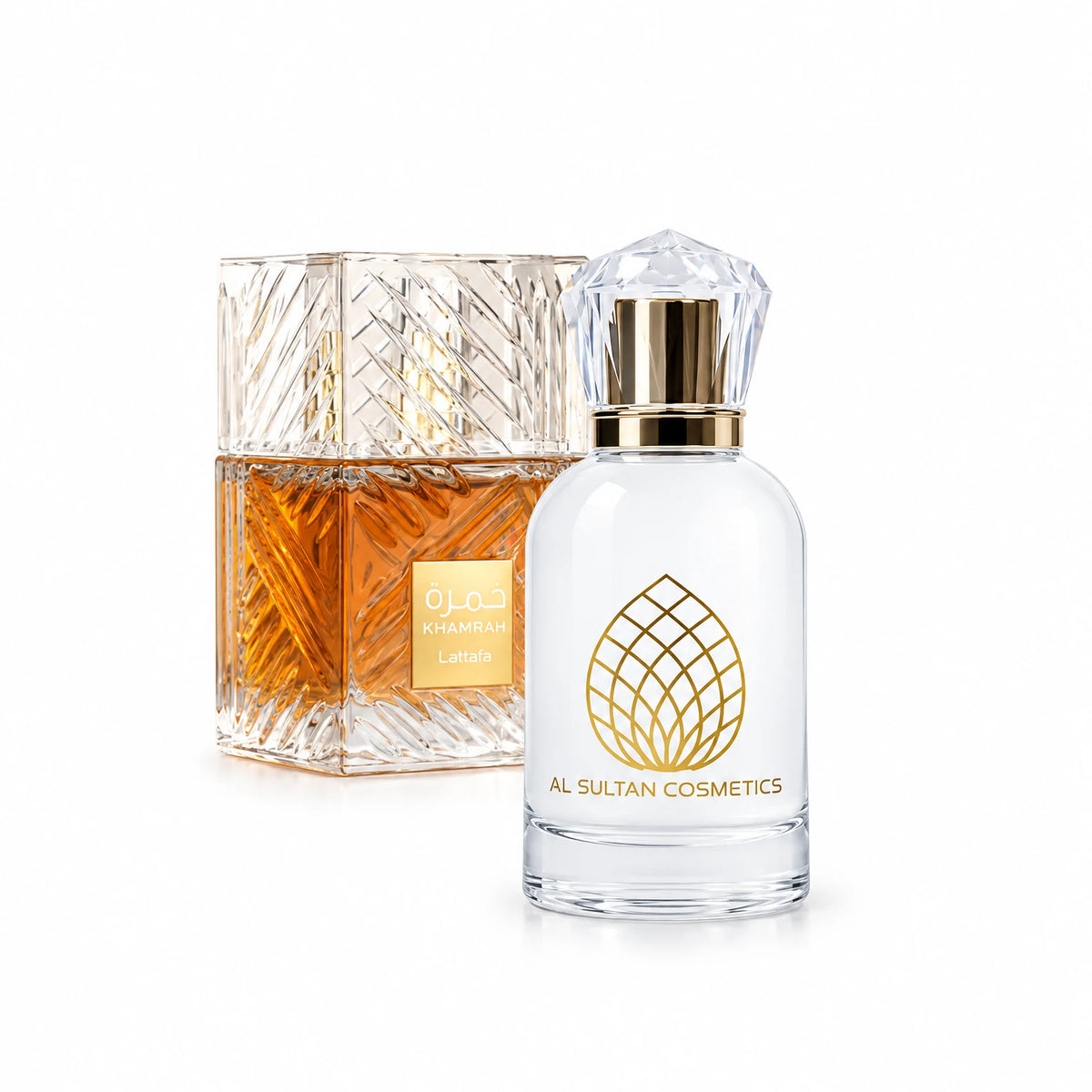 Khamrah Lattafa fragrance bottle