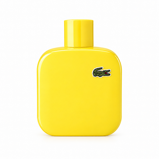 Eau de Lacoste L.12.12 Jaune (yellow fragrance bottle