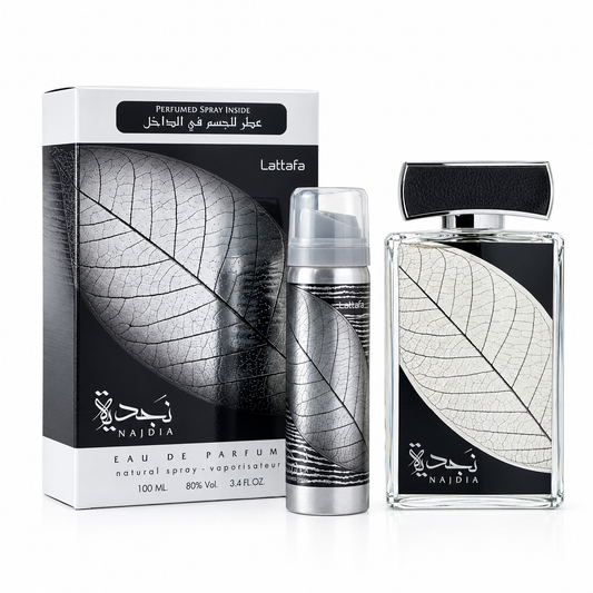 Najdia Lattafa fragrance bottle