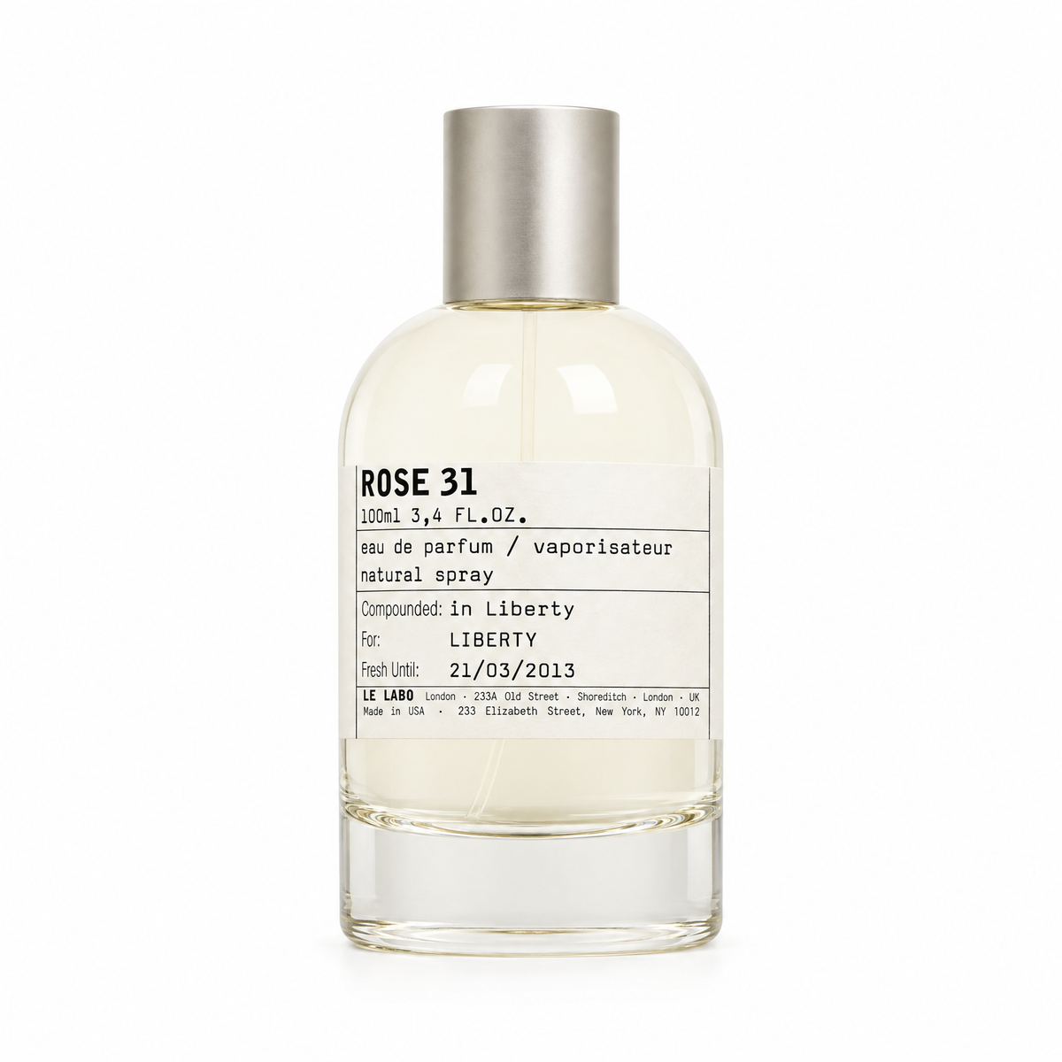 Rose 31 original perfume bottle