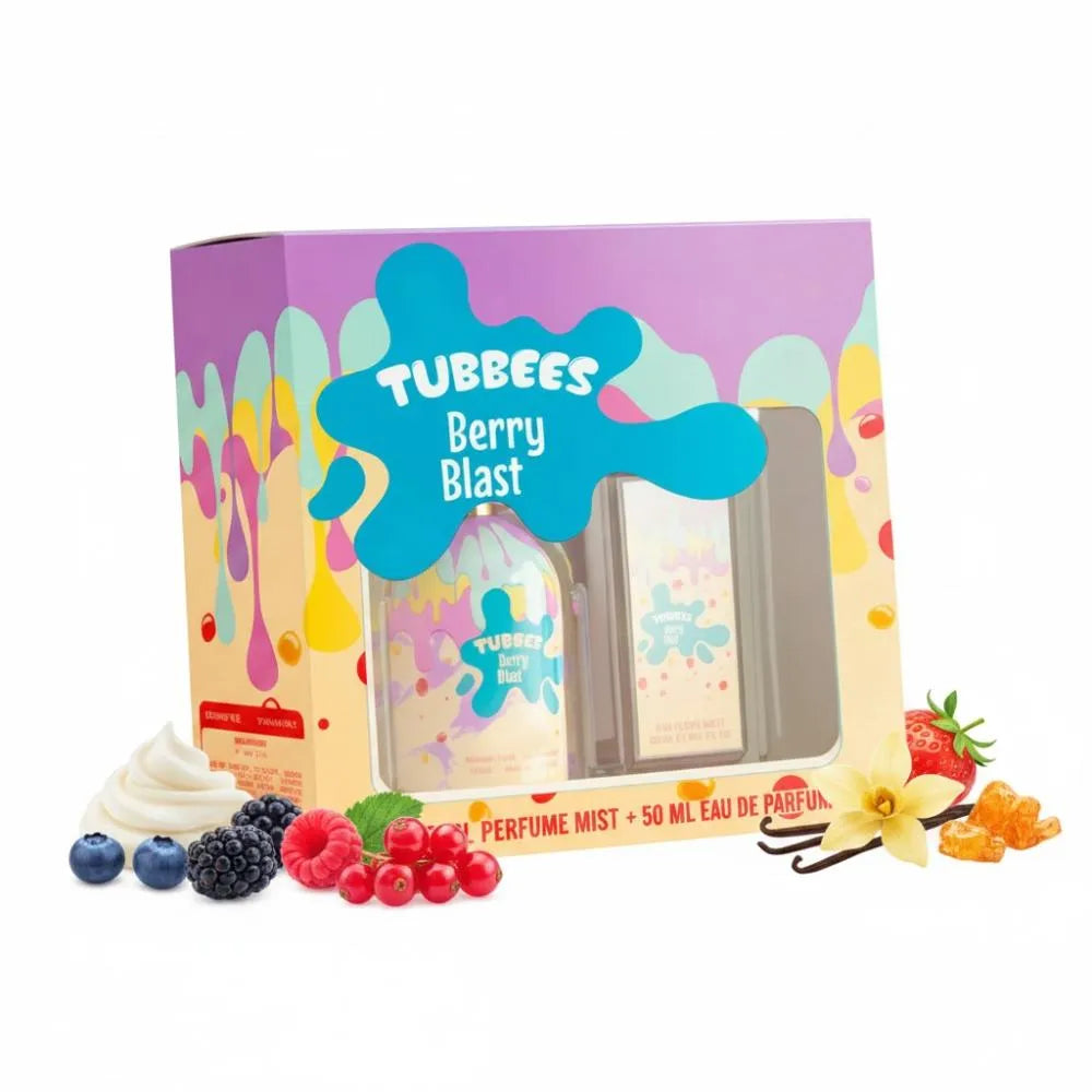 TUBEES GIFTSET BERRY BLAST BODY MIST50+75ML