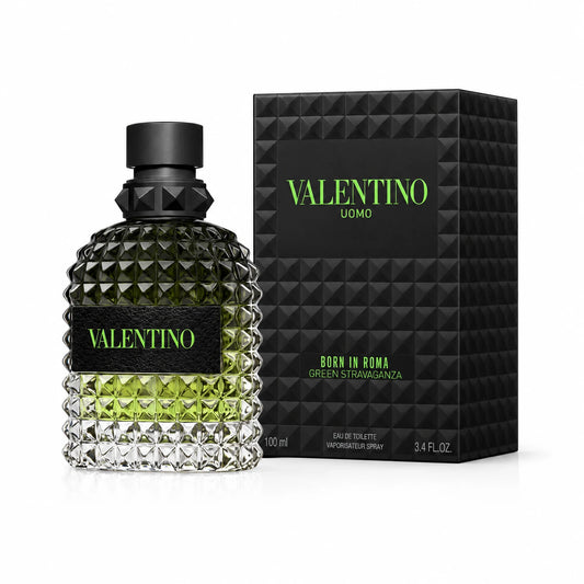 Uomo Green Stravaganza original perfume bottle